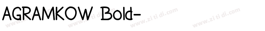 AGRAMKOW Bold字体转换